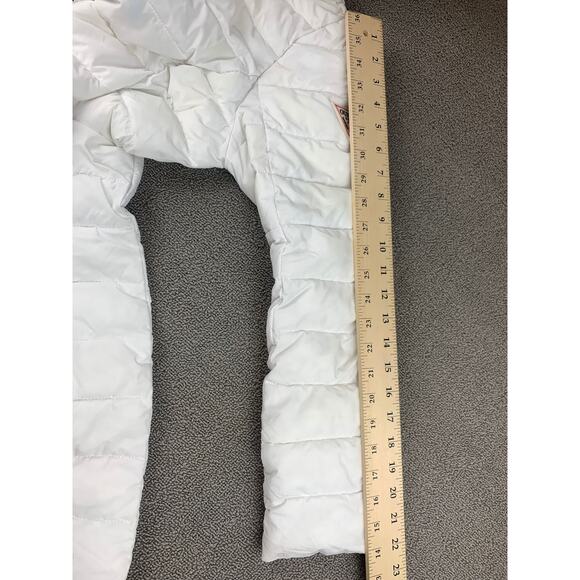 Guess Women's M White Puffer Jacket With Hood - Picture 9 of 14